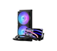 MasterLiquid Core LCD 6" 240 AIO Liquid CPU Cooler, écran LCD 6", ARGB | AMD AM5/AM4 & Intel LGA1851/1700 Support Cooler, 240 mm, 960 x 480 TFT LCD, pompe à double chambre, 2 ventilateurs ARGB PWM à