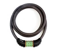 Master Lock Câble antivol vélo 8190EURDPRO — 1,8 m, combinaison, support fixation, extérieur