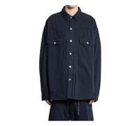 Mastermind World, Homme, Vestes, Noir, Taille: XL Veste en jean avec logo brodé