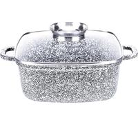 MASTERPAN Casserole carrée avec couvercle, 20 cm, 2,8 l, revêtement anti-adhésif MP2106