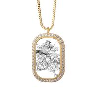 Masterpiece The Romance Three Kingdoms Collier avec pendentif en cristal de diamant Doré