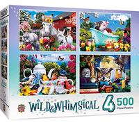 MasterPieces 2000 Piece Jigsaw Puzzle for Adults, Family, Or Youth - Wild & Whimsical 4-Pack - 14"x19"