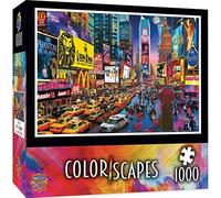 Masterpieces Colorscapes Linen Jigsaw Puzzle Show Time In Times Sqaure 1000 Pieces
