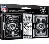MasterPieces NFL Las Vegas Raiders Lot de 2 cartes et dés