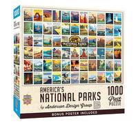 MasterPieces Parcs nationaux - Poster collage vintage Art 1000 pièces Puzzle adulte 48,9 x 68,9 cm