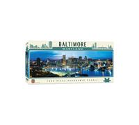Masterpieces - Puzzle 1000 pices Baltimore Skyline panoramique amusant pour adultes, famille et enfants 33 cm x 39 cm