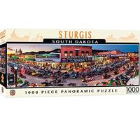 MasterPieces - Puzzle 1000 pièces, Sturgis Moto Rallye Panoramique, Amusant pour Adultes, Famille, Enfants 33 cm x 39 cm