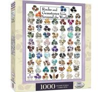 Masterpieces Puzzle de 1 000 pices pour adultes, famille ou jeunes Roches et pierres prcieuses du monde entier 49,25 x 26,75 pouces