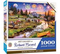 Feux D'artifice À La Montagne - Puzzle 1000 Pièces