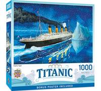 Masterpieces Puzzle de 1000 pièces pour Adultes, Famille ou Enfants - Titanic Fateful Night - 48,9 x 68,9 cm