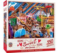 Masterpieces Puzzle de 550 pièces pour adultes, famille ou enfants - Secrets du grenier - 45,7 x 61 cm - Entreprise américaine familiale
