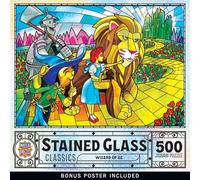 MasterPieces Puzzle vitrail de 500 pièces pour adultes, famille ou jeunes - Magicien d'Oz - 38,1 x 53,3 cm