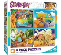 MasterPieces Scooby-Doo! Lot de 4 puzzles de 100 pièces pour enfants - 20,3 x 25,4 cm