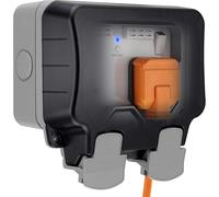 Masterplug BG Double prise électrique étanche extérieure commutée avec répéteur Wi-Fi IP66 13 A