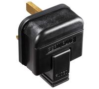 Masterplug Fiche recâblée robuste 13 A, 57,5 x 48 mm, noir