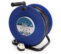 Masterplug HDCC5013-4BL-MP 13A 4 Prises Enrouleur De Câble Bleu 50 Mètres 240V