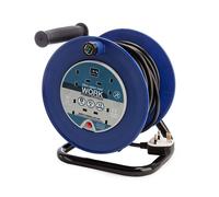 Masterplug LDCC2513-4BL-MP 13A 4 Prises Enrouleur De Câble Bleu 25 Mètres 240V