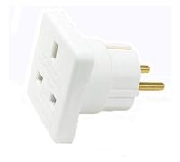 Masterplug Taeur Uk To European Travel Adaptor (White)
