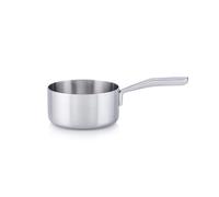 MasterPRO Alessi Bones - Casserole de 16 cm - Fabriquée en Acier Inoxydable - Finition Intérieure et Extérieure Mate - Corps Droit et Poignée Longue en Fonte Creuse Soudée - Convient pour Induction