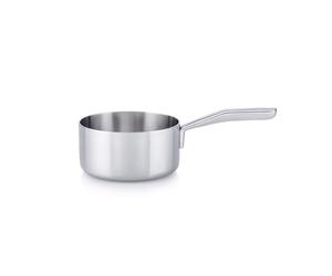 MasterPRO Alessi Bones - Casserole de 16 cm - Fabriquée en Acier Inoxydable - Finition Intérieure et Extérieure Mate - Corps Droit et Poignée Longue en Fonte Creuse Soudée - Convient pour Induction