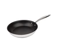 MasterPRO Angert - Poêle argent 3 de 24 x 5 cm, antiadhésive en acier inoxydable avec manche long de fondation, finition polie brillante