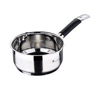 MasterPro Foodies Casserole en acier inoxydable 1,3 l 16 x 7,5 cm Revêtement anti-adhérent Manche ergonomique Compatible avec tous types de plaques dont induction, sans toxiques