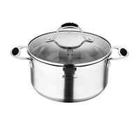 MasterPro Foodies | Faitout avec couvercle en verre | Contenance 5,2L | Faitout en acier inoxydable | Résistant, facile à nettoyer | Pour tous types de cuisinières