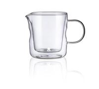 MasterPRO Foodies Mixology - 440 ml Jar de lait - Faire en verre borosilicate à double paroi résistant - idéal pour un usage quotidien - APTO Micro-ondes