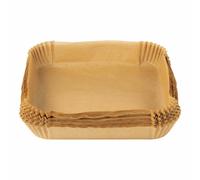 MasterPro Foodies - Papel de cuisson pour friteuse de air - sans BPA - Set de 100 pièces - Moules carrés de Papel de 26cm pour friteuse de air de avec panier de 3-4,5L - Non blanchi