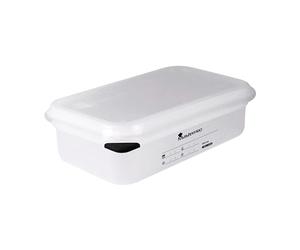 MasterPro Foodies | Récipient hermétique | 26,5 x 16,2 x 6,5 cm contenance d'1,8 L | Couvercle Double Verrouillage | Indicateur de Mesure gravé | Étanche | Adapté aux Micro-Ondes