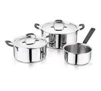MasterPRO - Lot de 5 poêles triples - Acier Inoxydable