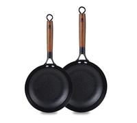 MasterPRO Odin - Ensemble de trois poêles à frire en fonte de 20, 24 et 28 cm avec antiadhésif en céramique renforcé, poignée ergonomique, plaque à induction, sans produits toxiques