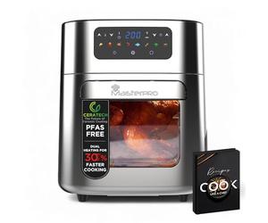 MasterPRO ROCKET 1000 | Friteuse à air 10 L | Système de chauffage double 360º | Fenêtre pour voir la progression sans interruption | Écran tactile LED | | 9 programmes de cuisson | 100% sans PFAS