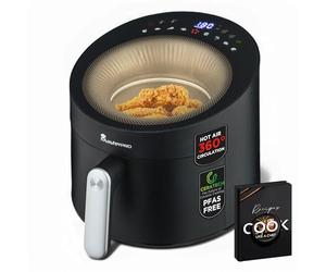 MasterPRO Rocket Cyclone 500 | Friteuse à air avec fenêtre | 100% sans PFAS | Capacité de 5 L | Puissance de 1 500 W | Panneau numérique | Circulation à 360° | Système de cuisson ultra-rapide