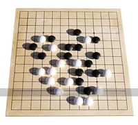 Masters Go Set - Entry-Level Go Set - Dual Sided Wooden Board (13x13 and 9x9) and Plastic Stones - Go Set for Beginners - Educational Board Game