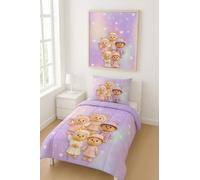 Masters House Couette d'hiver simple impression numérique HD 4K en microfibre hypoallergénique, rembourrage chaud et doux, design ours coloré et joyeux, fabriquée en Italie (Beige)