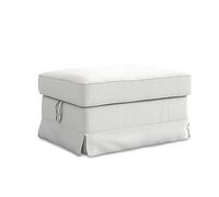 MASTERS OF COVERS Housse de canapé 2 Place pour IKEA Ektorp, Blanc Housse de canapé Ektorp Protege canape en Coton, Ektorp 2er Couvre canapé, 179x88x88cm (Blanc, Tabouret)