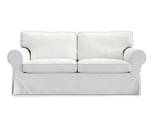 MASTERS OF COVERS Housse de canapé 2 Place pour IKEA Ektorp, Housse de canapé Ektorp Protege canape en Coton, Ektorp 2er Couvre canapé, 179x88x88cm (Coton, Blanc)