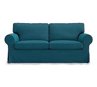 MASTERS OF COVERS Housse de canapé 2 Place pour IKEA Ektorp, Océan Sombre Housse de canapé Ektorp Protege canape en Polyester, Ektorp 2er Couvre canapé, 179x88x88cm