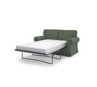 MASTERS OF COVERS Housse de canapé lit Ektorp 2 places, vert | Compatible avec le canapé-lit 2 places IKEA Ektorp. Housse uniquement, canapé non inclus. Fabriqué à la main.