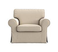 MASTERS OF COVERS Housse de fauteuil compatible avec fauteuil IKEA Ektorp, housse de rechange, faite à la main, petit tissu en polyester