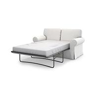 MASTERS OF COVERS Housse de Rechange Compatible avec IKEA Ektorp 2 Places Canapé-Lit, Housse Ektorp 2 Places Canapé Convertible, Couverture Canapé, 197 x 90 x 88 cm (Coton, Blanc)