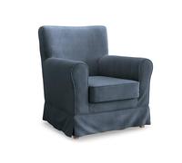 Masters of Covers - Housse de rechange pour fauteuil Jennylund d'IKEA, Ektorp Jennylund, Housse de fauteuil Jennylund, Couvre-fauteuil Jennylund, 78 x 85 x 84 cm (Bleu gris, Cord)