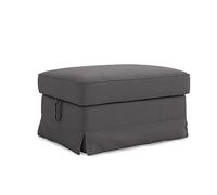 MASTERS OF COVERS Housse de Remplacement Compatible avec Le Repose-Pieds IKEA Ektorp, Ektorp Repose-Pieds Housse, Ektorp Pourf Housse, Ektorp Tabouret Housse, 82 x 62 x 44 cm (Gris Foncé, Coton)