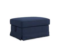 MASTERS OF COVERS Housse de Remplacement Compatible avec Le Repose-Pieds IKEA Ektorp, Ektorp Repose-Pieds Housse, Ektorp Pourf Housse, Ektorp Tabouret Housse, 82 x 62 x 44 cm (Bleu, Coton)
