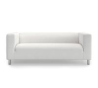 MASTERS OF COVERS Housse de Remplacement pour canapé IKEA Klippan 2 Places, Housse de canapé Klippan 2 ER, Causeuse, Housse de canapé, 180 cm x 85 cm x 58 cm (Blanc, Coton)