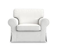 MASTERS OF COVERS Housse pour Le Fauteuil Compatible avec Fauteuil Ektorp d’IKEA, 104 x 88 x 88 cm (Blanc, Coton)