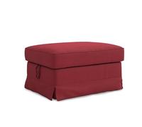 MASTERS OF COVERS Housses de canapés et de fauteuils de la série Ektorp, Housses de Protection pour Meubles, en Coton, Disponibles en différentes Couleurs (Rouge, Repose-Pieds AV Rangement)