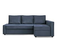MASTERS OF COVERS La Housse de Canapé-lit d’Angle Compatible avec IKEA Friheten, Méridienne Gauche/Droite, Ajustement Individuel, 230 x 68/151 x 66 cm (Bleu de Minuit, Premium Velours)