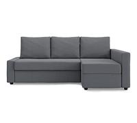 MASTERS OF COVERS La Housse de Canapé-lit d’Angle Compatible avec IKEA Friheten, Méridienne Gauche/Droite, Ajustement Individuel, 230 x 68/151 x 66 cm (Gris Foncé, Polyester)